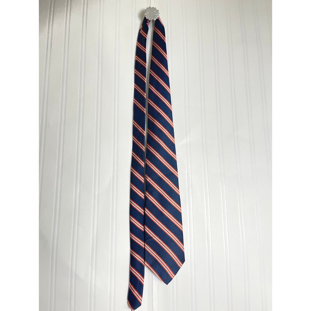 Brooks Brothers Stripped Silk USA Made Tie Men's Blue Orange NWT Preppy Corp